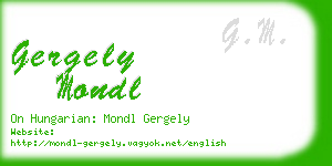 gergely mondl business card